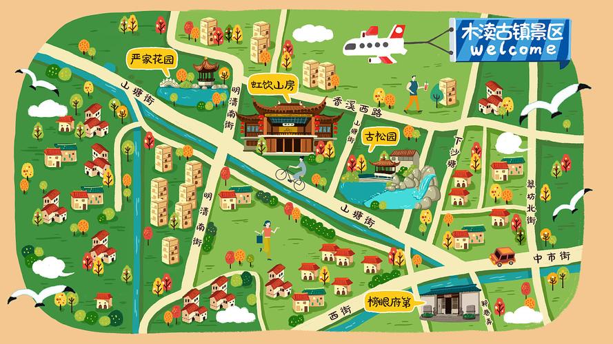 红安手绘地图：一机在手，智慧景区游览无忧